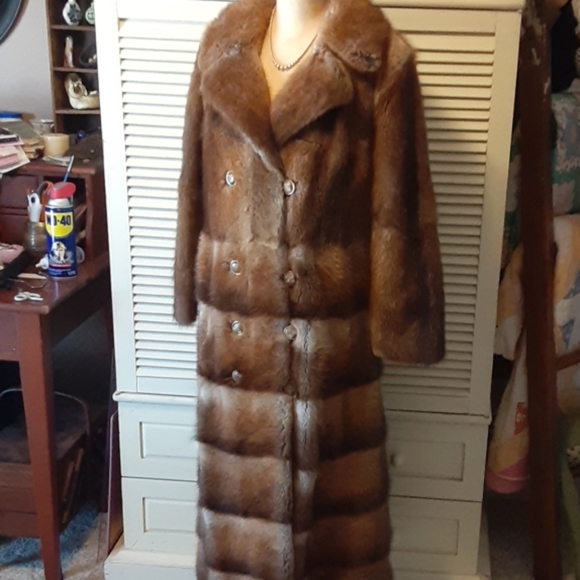 Muskrat Fur Coat | Color: Brown/Tan | Size: Xs | Slagee60's Closet